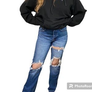 Aeropostale 90’s Baggy shredded destructive jeans size 0